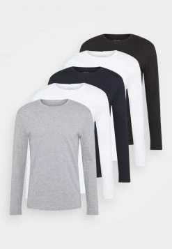 Pier One Hombre 5 PACK - Camiseta De Manga Larga - White/dark Blu/grey 18 Pier One Hombre 5 PACK - Camiseta De Manga Larga - White/dark Blu/grey -Ofertas Pier One Tienda 0040d79b22c848e294c0eb73581cab32