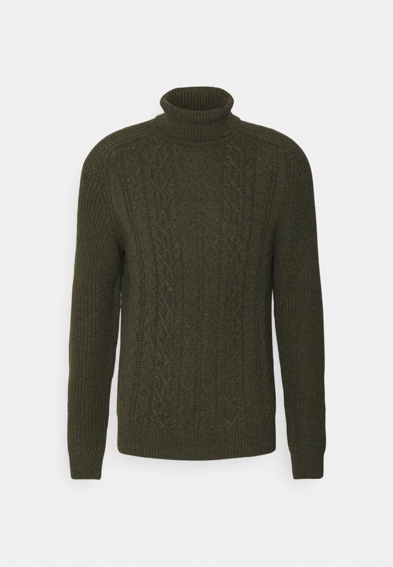 Pier One Hombre NEW CABLE TURTLENECK JUMPER - Jersey De Punto - Mottled Olive 6 Pier One Hombre NEW CABLE TURTLENECK JUMPER - Jersey De Punto - Mottled Olive - Imagen 4