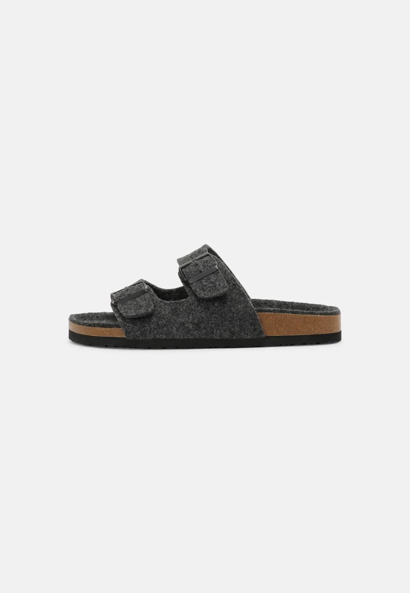 Pier One Unisexo UNISEX - Sandalias Planas - Dark Grey 3 Pier One Unisexo UNISEX - Sandalias Planas - Dark Grey