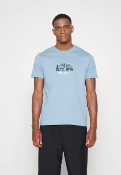 Pier One GRAPHIC T-SHIRT - Camiseta Estampada - Dark Blue, Hombre -Ofertas Pier One Tienda 0ea80b6dbaff49f380665610f1cb739f