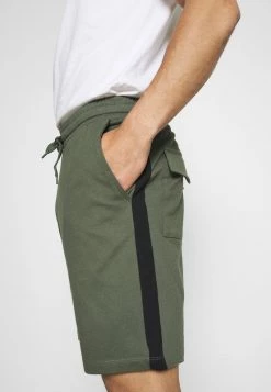 Pier One Hombre LOUNGE STRIPED SHORTS - Pantalón De Pijama - Khaki/black -Ofertas Pier One Tienda 1725d9373430436891026ca56137552c