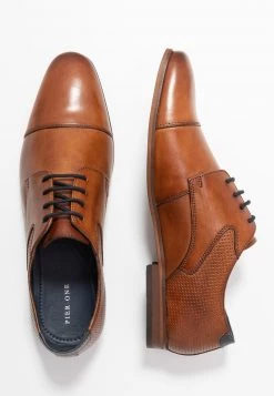 Pier One Hombre LEATHER - Zapatos Con Cordones - Cognac -Ofertas Pier One Tienda 1765680b5d51473aa13b084b2200b0bc