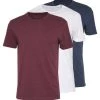 Pier One Hombre 3 PACK - Camiseta Básica - Mottled Bordeaux/white/blue -Ofertas Pier One Tienda 1a1b68220b7042e3b86fe00c310634af