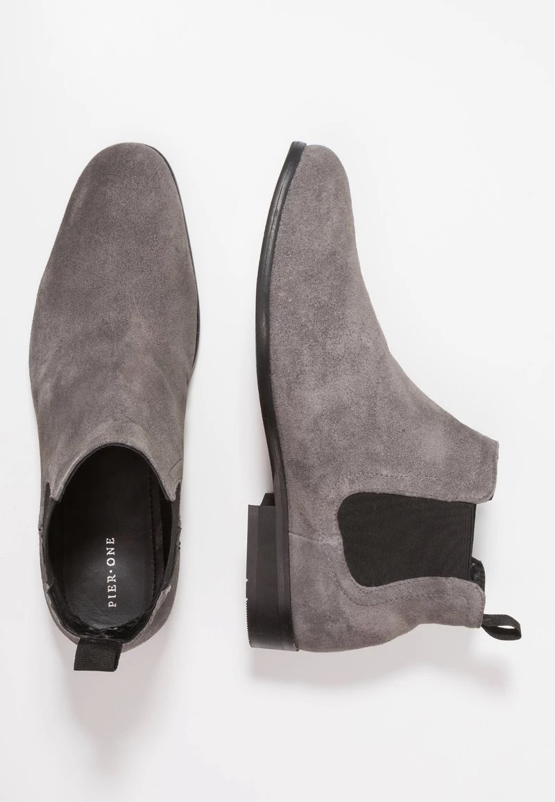 Pier One Hombre LEATHER - Botines - Dark Gray 4 Pier One Hombre LEATHER - Botines - Dark Gray - Imagen 2