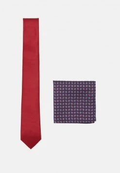 Pier One Hombre SET - Corbata - Dark Red