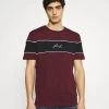 Pier One Hombre Camiseta Estampada - Bordeaux/black/white 1 Pier One Hombre Camiseta Estampada - Bordeaux/black/white -Ofertas Pier One Tienda 3901be0039044398a33b40fceb473dd6