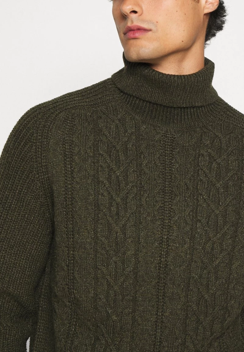Pier One Hombre NEW CABLE TURTLENECK JUMPER - Jersey De Punto - Mottled Olive 7 Pier One Hombre NEW CABLE TURTLENECK JUMPER - Jersey De Punto - Mottled Olive - Imagen 5