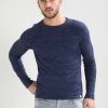Pier One Jersey De Punto - Mottled Blue, Hombre