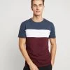 Pier One Hombre Camiseta Estampada - Bordeaux / Dark Blue -Ofertas Pier One Tienda 4b3dafcec25c471fabe30e21c69b1ebf