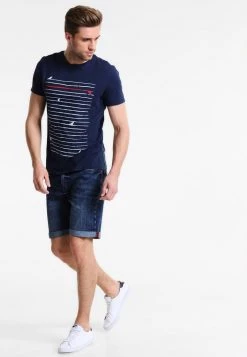 Pier One Camiseta Estampada - Navy, Hombre -Ofertas Pier One Tienda 4c2c987e1e094b968f627806c4b72b65