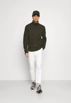 Pier One Hombre NEW CABLE TURTLENECK JUMPER - Jersey De Punto - Mottled Olive 8 Pier One Hombre NEW CABLE TURTLENECK JUMPER - Jersey De Punto - Mottled Olive -Ofertas Pier One Tienda 4db42ded7bc947fc865a90d216558b4c
