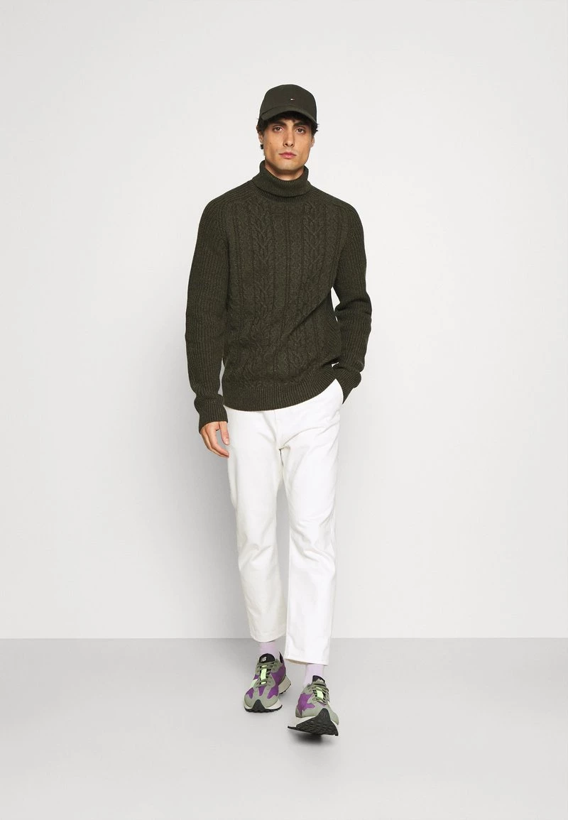 Pier One Hombre NEW CABLE TURTLENECK JUMPER - Jersey De Punto - Mottled Olive 4 Pier One Hombre NEW CABLE TURTLENECK JUMPER - Jersey De Punto - Mottled Olive - Imagen 2