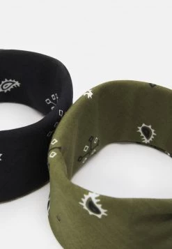 Pier One BANDANA 2 PACK UNISEX - Pañuelo - Black/olive, Unisexo -Ofertas Pier One Tienda 512f7297665144c19a7a1aab3bfa056b