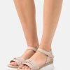 Pier One Mujer LEATHER - Sandalias Con Plataforma - Light Pink