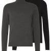 Pier One Hombre 2 PACK - Jersey De Punto - Black/mottled Dark Grey -Ofertas Pier One Tienda 564ded1d5c3c4890971ea33fb300ac4a