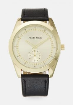 Pier One Unisexo Reloj - Black/goldcoloured