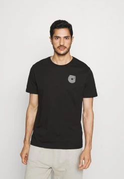 Pier One Camiseta Estampada - Black, Hombre