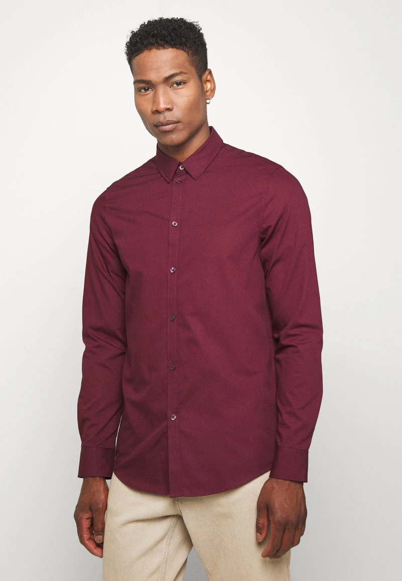 Pier One Camisa Elegante - Bordeaux, Hombre 3 Pier One Camisa Elegante - Bordeaux, Hombre