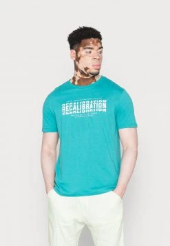 Pier One Hombre RECALIBRATION GRAPHIC TEE - Camiseta Estampada - Blue
