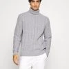 Pier One Hombre NEW CABLE TURTLENECK JUMPER - Jersey De Punto - Light Grey -Ofertas Pier One Tienda 6553a1ed2ec2425d974026e8f175b30b