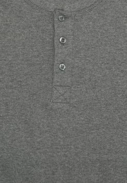 Pier One Hombre LOUNGE HENLEY TEE - Camiseta De Pijama - Mottled Dark Grey -Ofertas Pier One Tienda 683198f6ebb842efb4657a77c9005d03