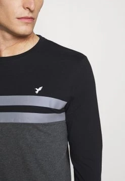 Pier One Hombre Camiseta De Manga Larga - Black/mottled Dark Grey -Ofertas Pier One Tienda 6a6e8cc54fc54fea939db2e04b82e3ef