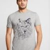 Pier One Hombre Camiseta Estampada - Mottled Grey -Ofertas Pier One Tienda 6b2a5d35469c4e41b5b31108b481ad55