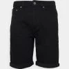 Pier One Hombre Shorts Vaqueros - Black Denim
