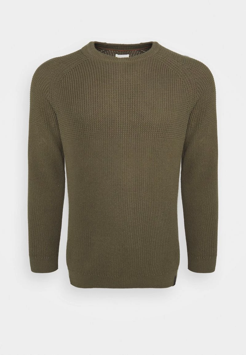 Pier One Hombre BIG STITCH MIX CREWNECK - Jersey De Punto - Olive 3 Pier One Hombre BIG STITCH MIX CREWNECK - Jersey De Punto - Olive