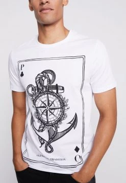Pier One Hombre Camiseta Estampada - White -Ofertas Pier One Tienda 75f5610570e042468924b5bcb2d7ccce