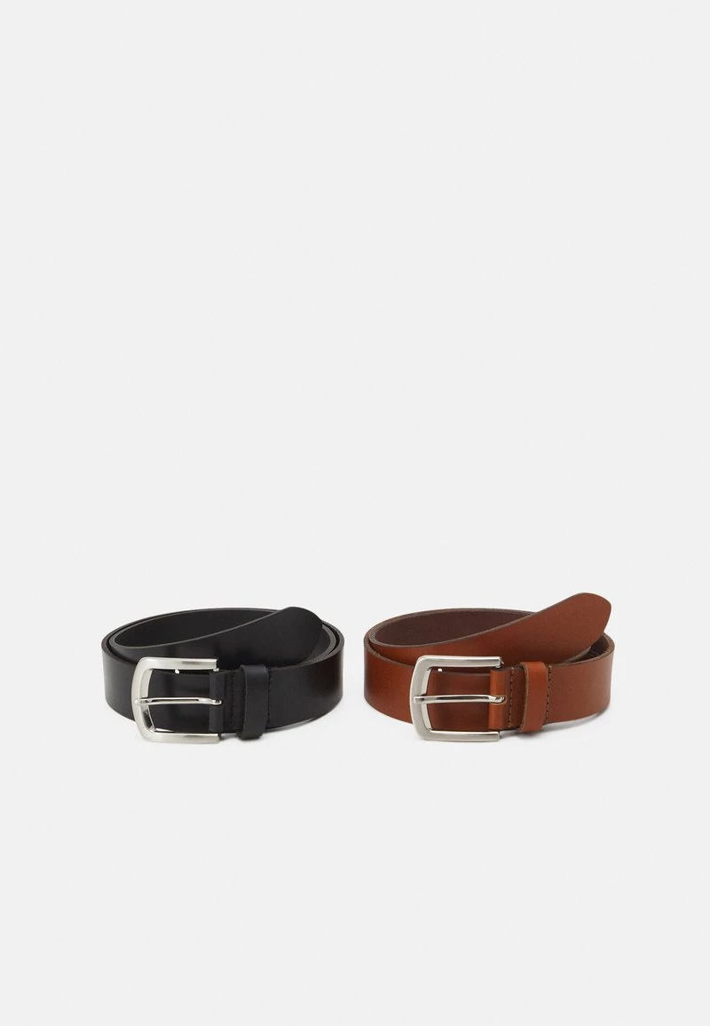 Pier One Hombre LEATHER 2 PACK - Cinturón - Cognac/black 3 Pier One Hombre LEATHER 2 PACK - Cinturón - Cognac/black