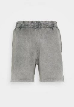 Pier One Hombre LOUNGE ACID WASHED SHORTS - Pantalón De Pijama - Black