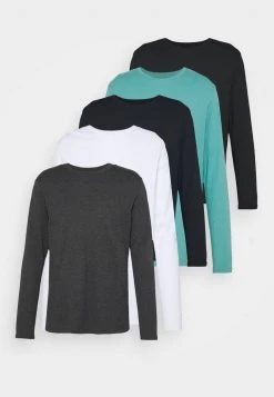 Pier One Hombre 5 PACK - Camiseta De Manga Larga - Dark Blue/turquoise/white -Ofertas Pier One Tienda 852b1adeb3684c1fb9aafb1a1a50eb45