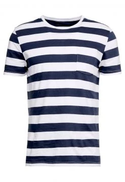 Pier One Hombre Camiseta Estampada - Dark Blue/white -Ofertas Pier One Tienda 880935b7f0304540bca29df9d83de0f7