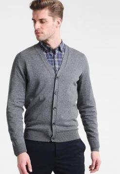 Pier One Hombre Chaqueta De Punto - Dark Grey Melange