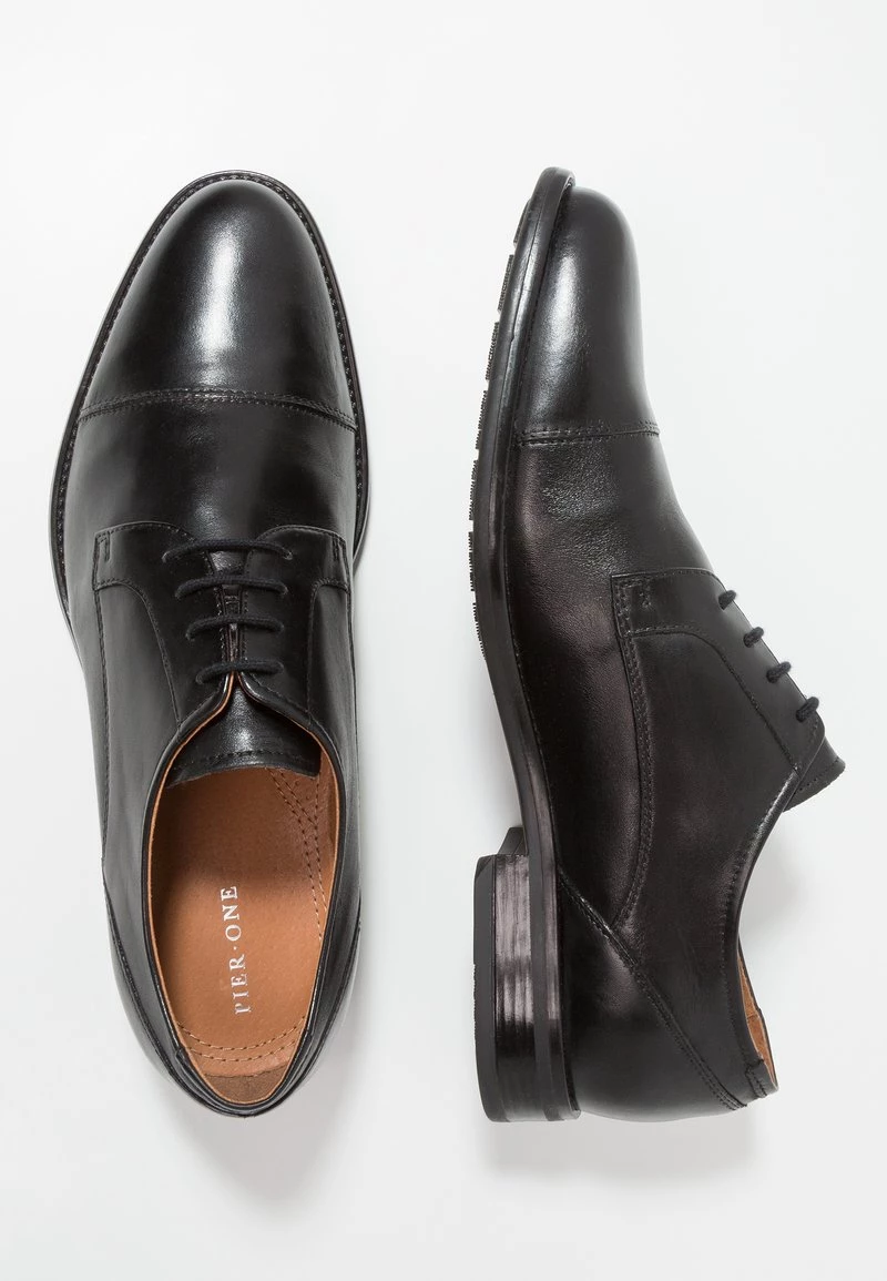 Pier One Hombre LEATHER - Zapatos Con Cordones - Black 7 Pier One Hombre LEATHER - Zapatos Con Cordones - Black - Imagen 5