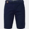 Pier One Hombre CHINOS WITH BELT - Shorts - Dark Blue -Ofertas Pier One Tienda 91427bd3e189468184ad0be3423d3555