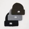 Pier One Unisexo 3 PACK UNISEX - Gorro - Black/grey/khaki -Ofertas Pier One Tienda 9564f57036ed4fc88176a8b2b7fa6091