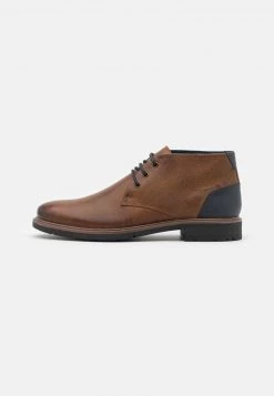 Pier One LEATHER - Zapatos Con Cordones - Camel, Hombre
