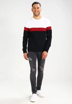 Pier One Hombre Sudadera - White/black -Ofertas Pier One Tienda 9a423d6ca244483aa11ef5f2c0822670