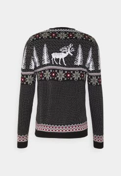 Pier One Hombre WINTERY CHRISTMAS JUMPER - Jersey De Punto - Black -Ofertas Pier One Tienda a6164c7a82dd4361b2733dc987e72946