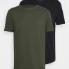 Pier One Hombre 2 PACK - Camiseta Básica - Black/khaki -Ofertas Pier One Tienda ac0245125dba404782f5df23669d234c