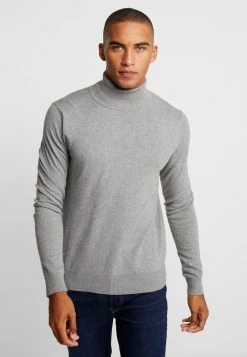 Pier One Jersey De Punto - Mottled Light Grey, Hombre