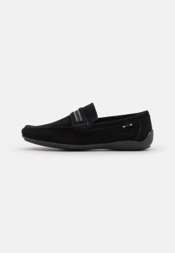Pier One Hombre LEATHER - Mocasines - Black