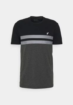 Pier One Hombre Camiseta Estampada - Black/grey -Ofertas Pier One Tienda b0c8c2e9cb334f16a5db4dd15b968f85