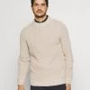 Pier One Hombre CHUNKY MOCKNECK JUMPER - Jersey De Punto - Mottled Beige