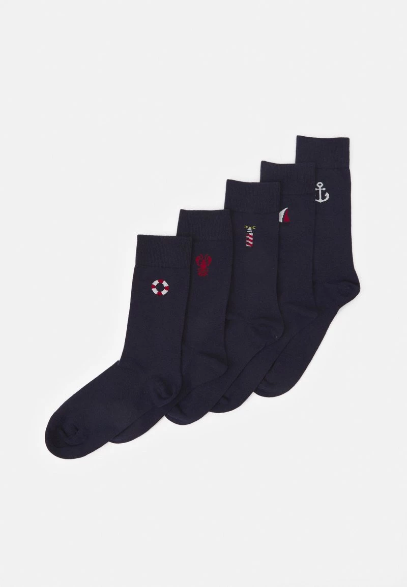 Pier One Hombre 5 PACK - Calcetines - Dark Blue 3 Pier One Hombre 5 PACK - Calcetines - Dark Blue