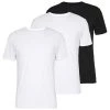 Pier One Hombre 3 PACK - Camiseta Básica - Black/ White