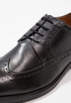 Pier One LEATHER - Zapatos Con Cordones - Black, Hombre -Ofertas Pier One Tienda ba9490f99ed547b8b5de704dd3306b9f