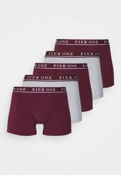 Pier One Hombre 5 PACK - Culotte - Bordeaux/mottled Grey